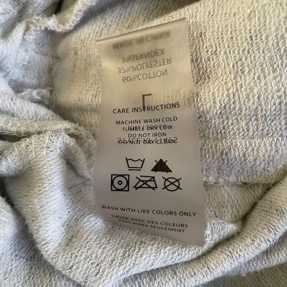 Mono B Sweat Joggers Womens LARGE Natural Heather Sweats Zipper‎ Pockets *READ* - Picture 7 of 12